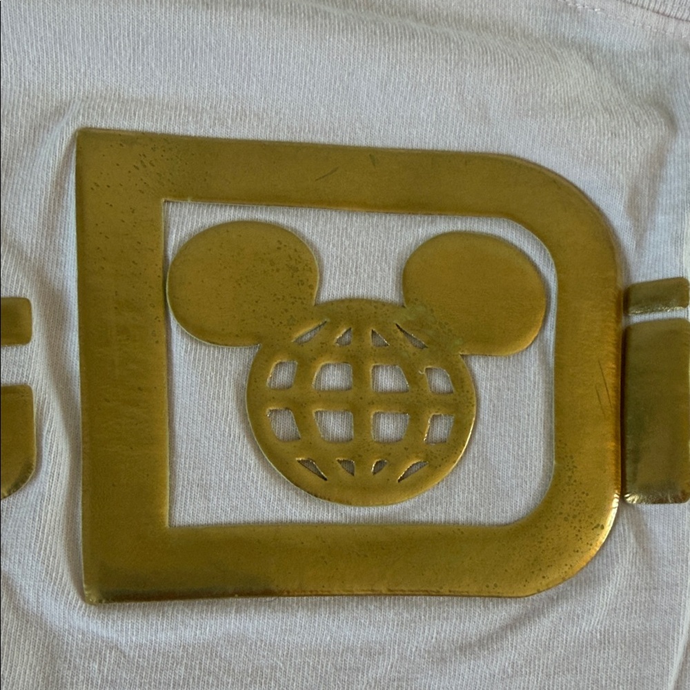 Disney World Spirit Jersey pale pink/gold Long Sleeve Tee sz M - Picture 11 of 17